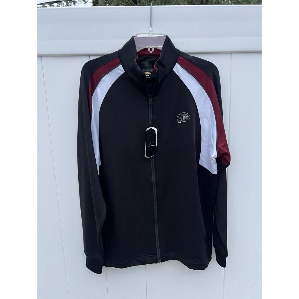 Greg Norman Golf Jacket Mens Medium Gray Performance Full Zip Gator Creek FL